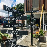 Outside signs at Casa Volkova in La Fortuna