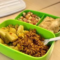 Bulgur & Tomato Pilaf with Cauliflower & Potato  at Vegan Stops in Garden Grove
