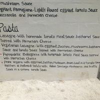 Main menu at Il Pellicano Cucina Italiana in Caye Caulker