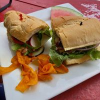The vegan sandwich at Paradiso Cafe in Caye Caulker