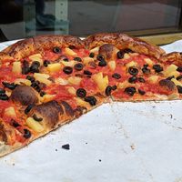 Build your own pizza with no cheese, olives and pineapple at Fat Daddy's Pizzeria in Provo