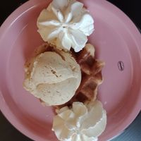 Yummy waffle at IceLab NiceCream Creations in Antwerpen