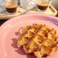Luikse waffle at IceLab NiceCream Creations in Antwerpen