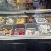 Various delicious vegan ice cream  at IceLab NiceCream Creations in Antwerpen