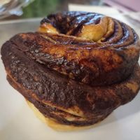 Chocolate babka muffin at Root 66 Cafe in Santa Fe