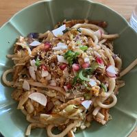 udon noodles with tempeh at KOA Bistro & Bar in Ljubljana