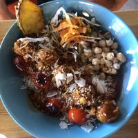 bbq vegan balls at KOA Bistro & Bar in Ljubljana