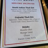 Menu at The Madras Cafe in Orlando