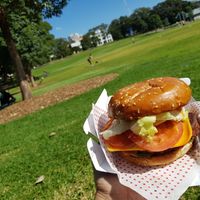 The Alternative burger at Huxtaburger in Redfern