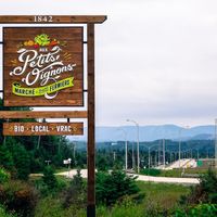 Look for the sign just past Monté Ryan.  at Aux Petits Oignons in Mont-tremblant