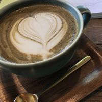 Hoji cha latte with soy milk  at 9 Borden Coffee in Osaka