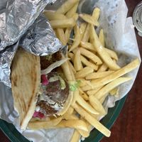 I had the falafel sandwich with French fries. The sandwich and tahini were really good. I would go again    at Mazzah in Boise