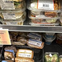 Vegan sandwich selection! Vegan tuna subs, vegan “crabby patty,” vegan buffalo wings, vegan chicken Caesar and bacon chicken wraps, curried tofu sandwich, etc.   at High Falls Food Co-op in High Falls