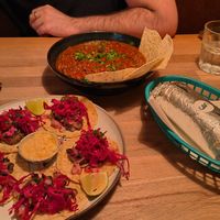 Tacos, chili y burrito at Huracán in Costa Da Caparica