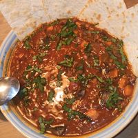 Vegan chilli at Huracán in Costa Da Caparica