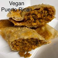 My favorite, a little spice and full of flavor at The Happy Pig Vegan Comfort Food in Bellmore