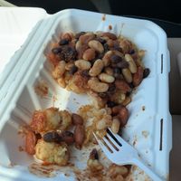 Chili over tots  at The Happy Pig Vegan Comfort Food in Bellmore