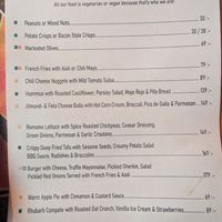 Menu at Majornas Bryggeri in Gothenburg