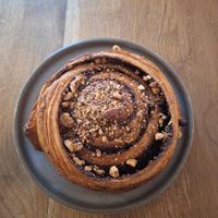 Chocolate nut bun at Kringel in Tallinn
