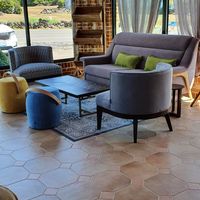 Inside other seating at The Canvas in Jeju