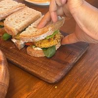 chickpea sliders at The Canvas in Jeju