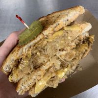Rueben 😍 my favorite vegan sandwich in Charlotte at Soul Miner's Garden - Food Truck in Charlotte