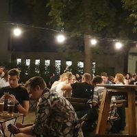 Lovely outdoor seating area at LIŠKA in Prague