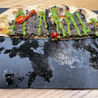 Mushroom pizza at Above Ground - Pop-up in Oakland