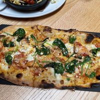 Spinach and mushroom pizza  at Above Ground - Pop-up in Oakland