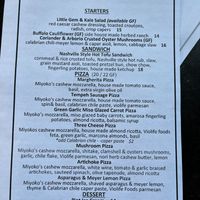 December 2022 menu at Above Ground - Pop-up in Oakland