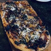 Tempeh sausage pizzaa  at Above Ground - Pop-up in Oakland
