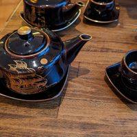 Freshly brewed tea in a sweet kettle at Thuy Phat Sushi Express in Hannover