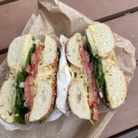 Super veggie!  at Water Street Bagel Co in Syracuse