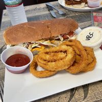 vegan buffalo chicken sandwich   at Pizzanada in Bloomfield