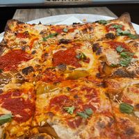  EGGPLANT GRANDMA PIE ($24.95) my fav! at Pizzanada in Bloomfield