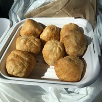 Vegan Mac & Cheese Dumplings. at Humpty's Dumplings in Glenside