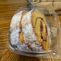 Strawberry inside and coconut sprinkled on top. I don’t have more pics because I already ate everything.  at La Espiga De Oro in Salida