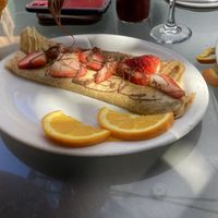 Nutella crepe (vegetarian ) at The Crêpe Place in Santa Cruz