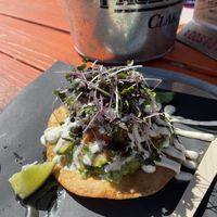 Vegetarian taco  at Chamacos Tacos & Surf in Tybee Island