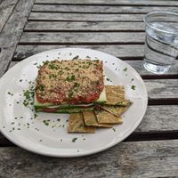 Loving Lasagna at Peace Pies in San Diego