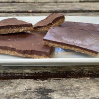 Raw chocolate toffee bars at Peace Pies in San Diego
