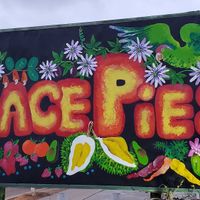 Restaurant Sign at Peace Pies in San Diego