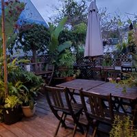 Patio at Peace Pies in San Diego