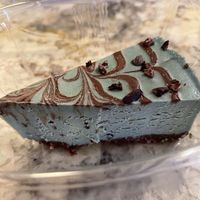 slice of mint chip cheesecake   at Peace Pies in San Diego