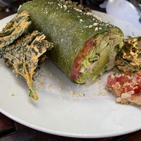 Caesar's Wrap with Kale Chips at Peace Pies in San Diego