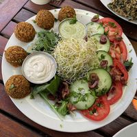 Falafel Mediterranean Plate at Peace Pies in San Diego