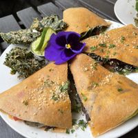 Mushroom quesadilla  at Peace Pies in San Diego