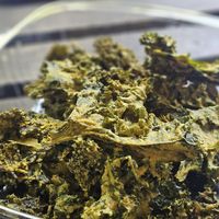 The Kale Chips are amazing and come in several different flavors at Peace Pies in San Diego