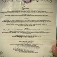 More of the menu  at Peace Pies in San Diego