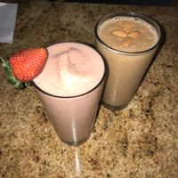 Strawberry and the horchata milkshakes at Peace Pies in San Diego